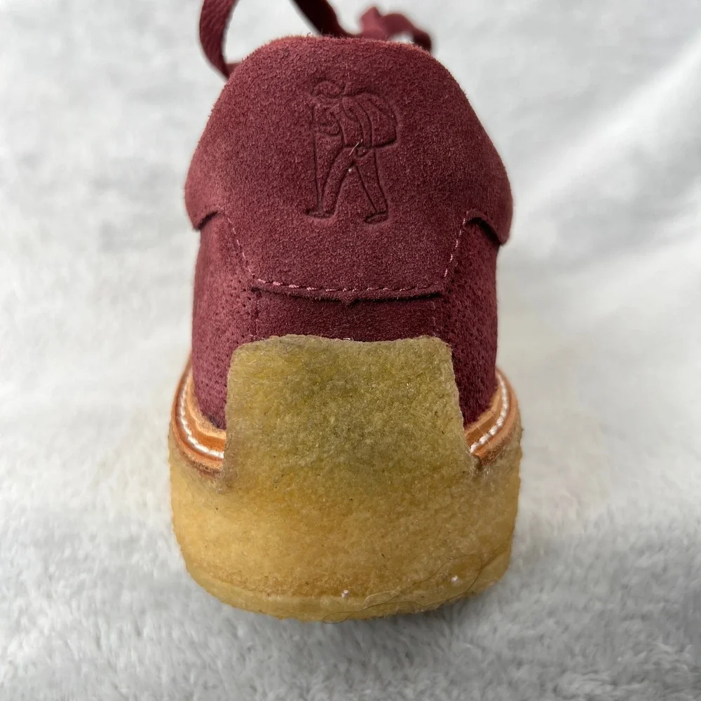 Clarks x Kith Sandford Oxblood Low Suede Sneakers 10.5 Burgundy Mens Crepe‎ Sole